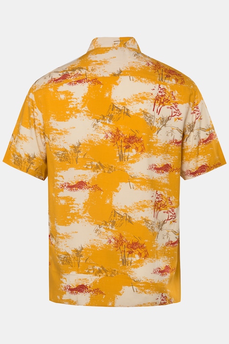 Hemd, Halbarm, Alloverprint, Kentkragen, Cuba-Fit, bis 8 XL