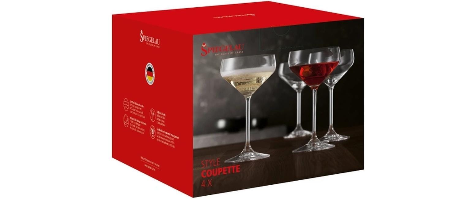 Cocktailglas Style 290 ml, 4 Stück, TransparentCoupette Glas-Set
