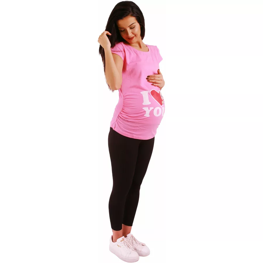 M.M.C. Umstandsshirt I Love You mit Motiv Rosa