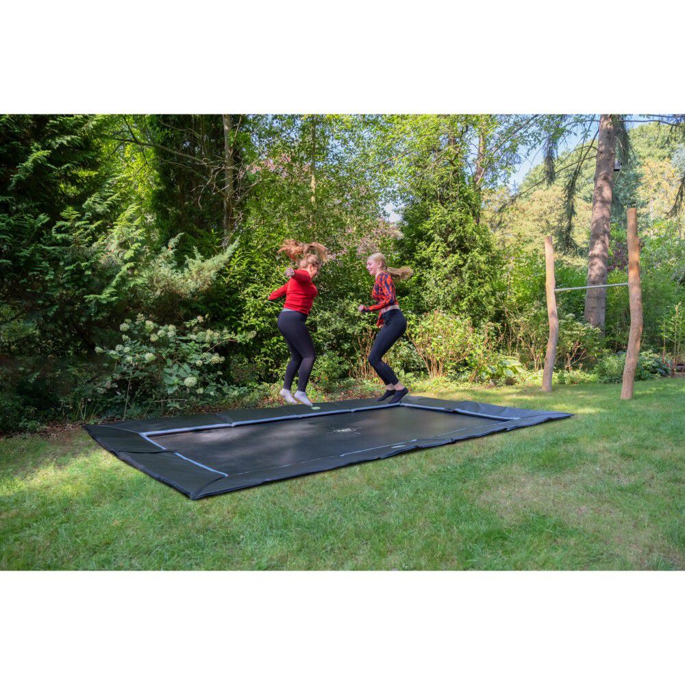 EXIT Dynamic groundlevel - Trampoline - Zwart - 1x305x519 cm