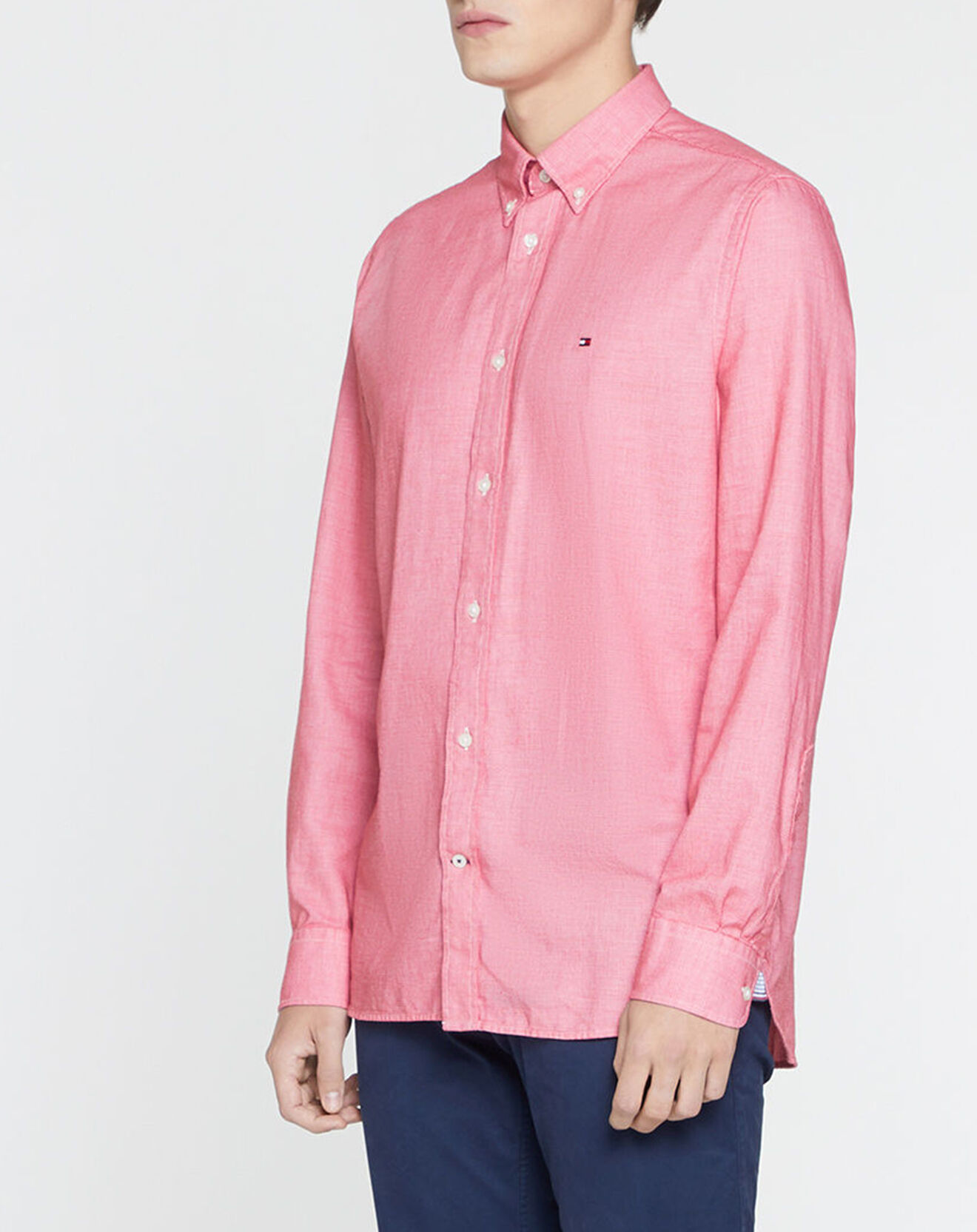 Tommy Hilfiger Chemise droite Dobby rouge délavé