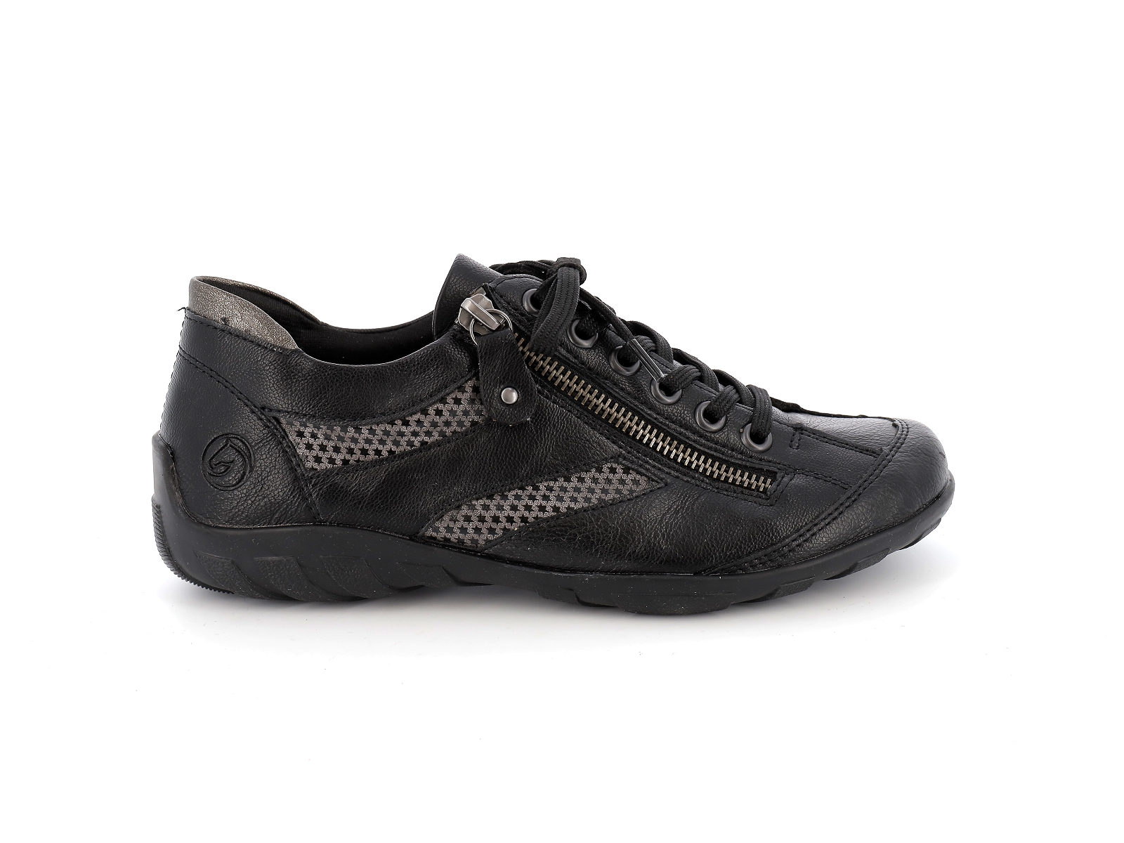 Remonte-R3402 Matières combinées Noir