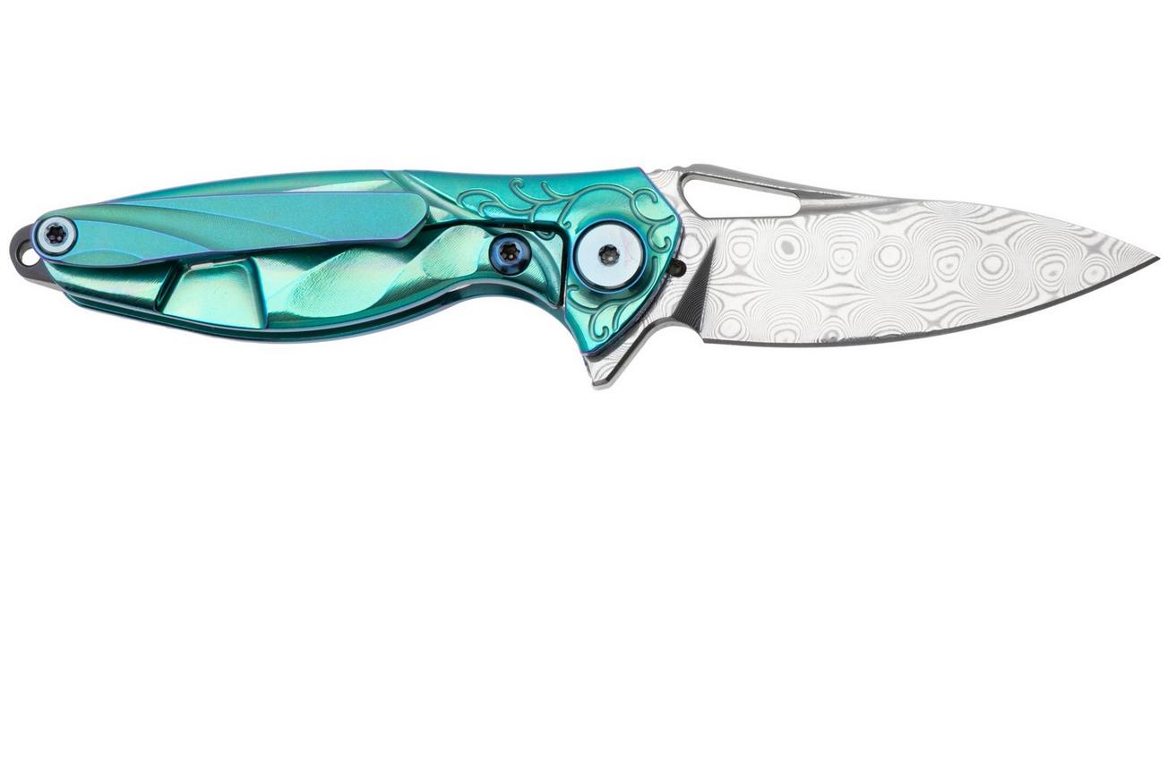 Rike Mini Hummingbird zakmes damascus, groen