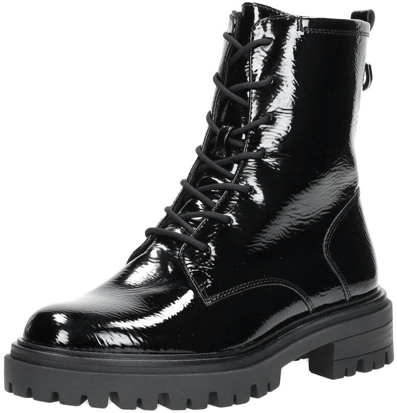 Tamaris Veterschoenen Hoog zwartlak