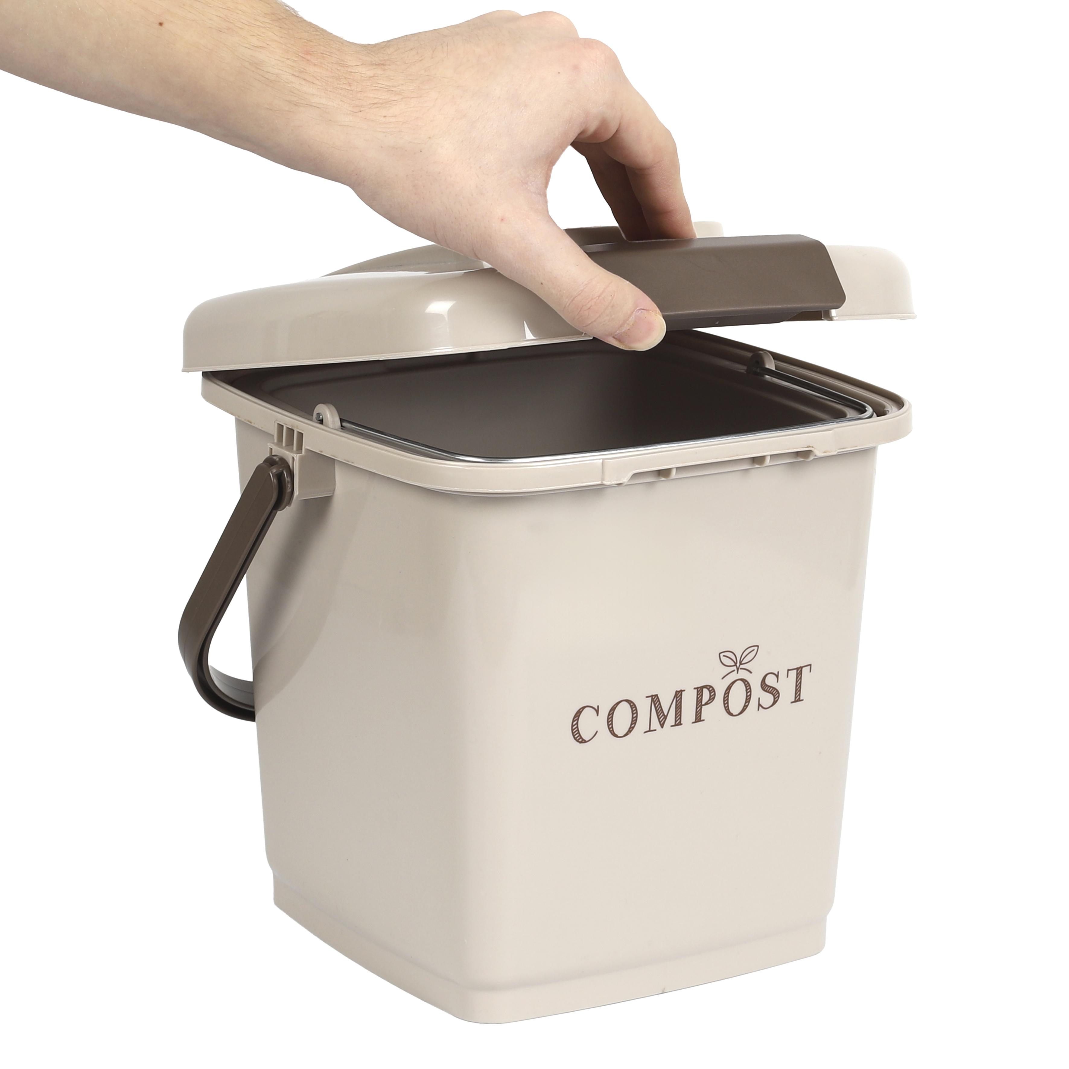 POUBELLE COMPOST 8L SEAU PERFORE ET COUVERCLE