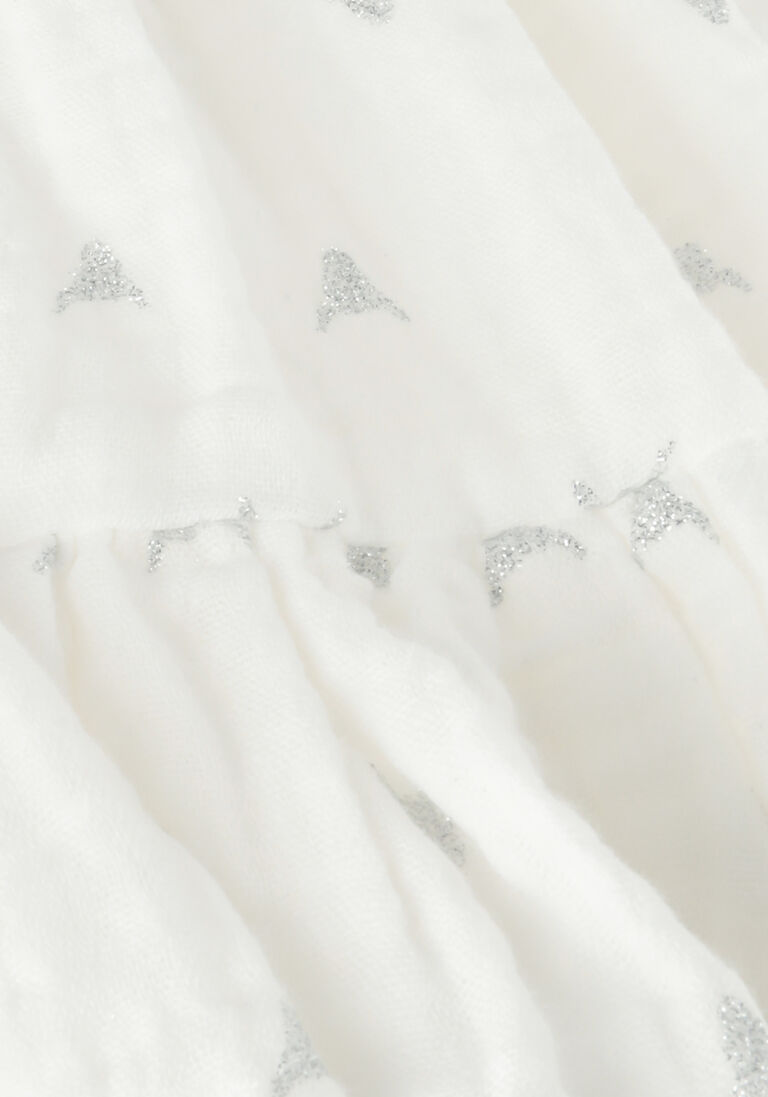 ALIX MINI witte alix mini minirok woven glitter bull skirt