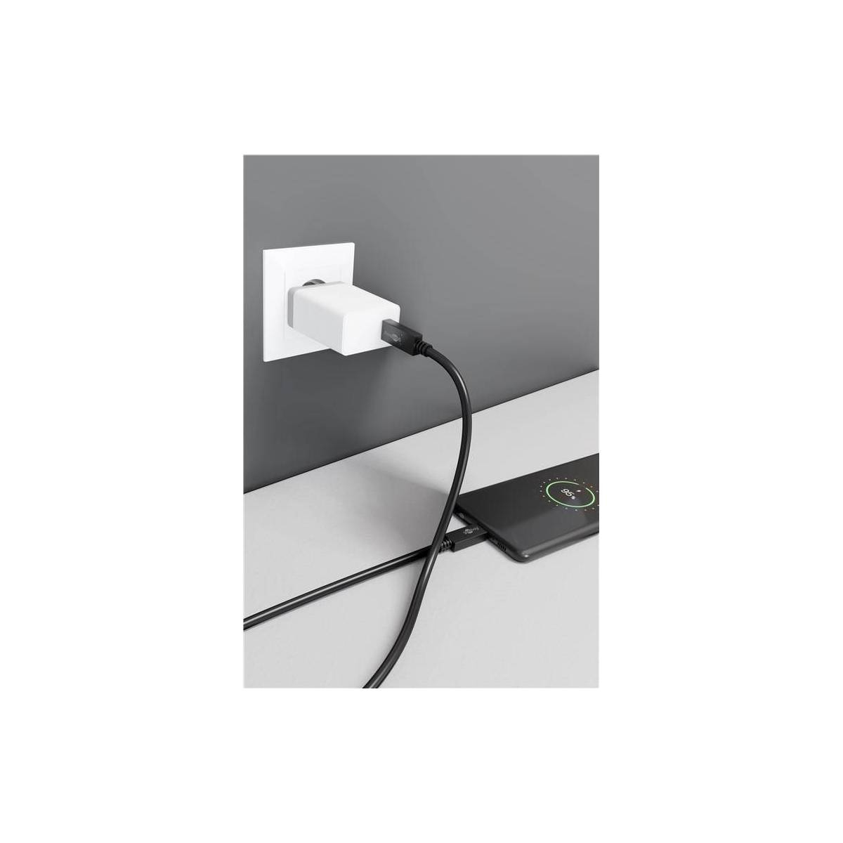(1m) 100W USB C auf USB C Ladekabel Thunderbolt 3 Datenkabel 4K Monitor-Verbindungskabel 20 Gbit/s (49254) - Schwarz