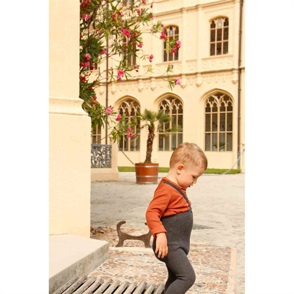 Footed Tights Dark Grey - Silly Silas → Luksusbaby.dk
