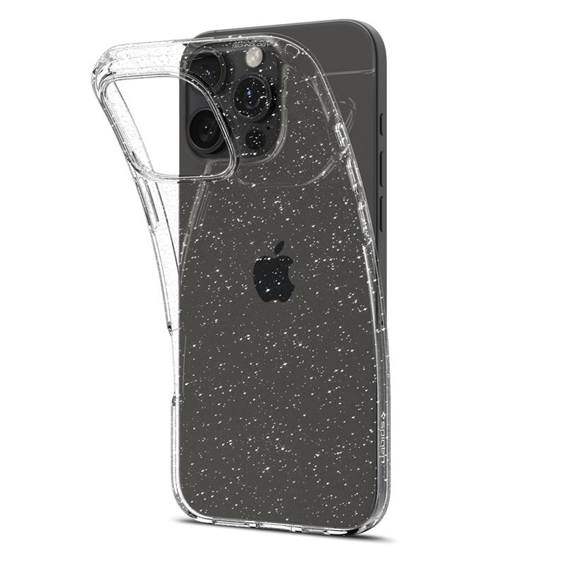 iPhone 16 Pro Liquid Crystal Glitter Case Gummi Hülle (ACS08113) - Crystal Quartz