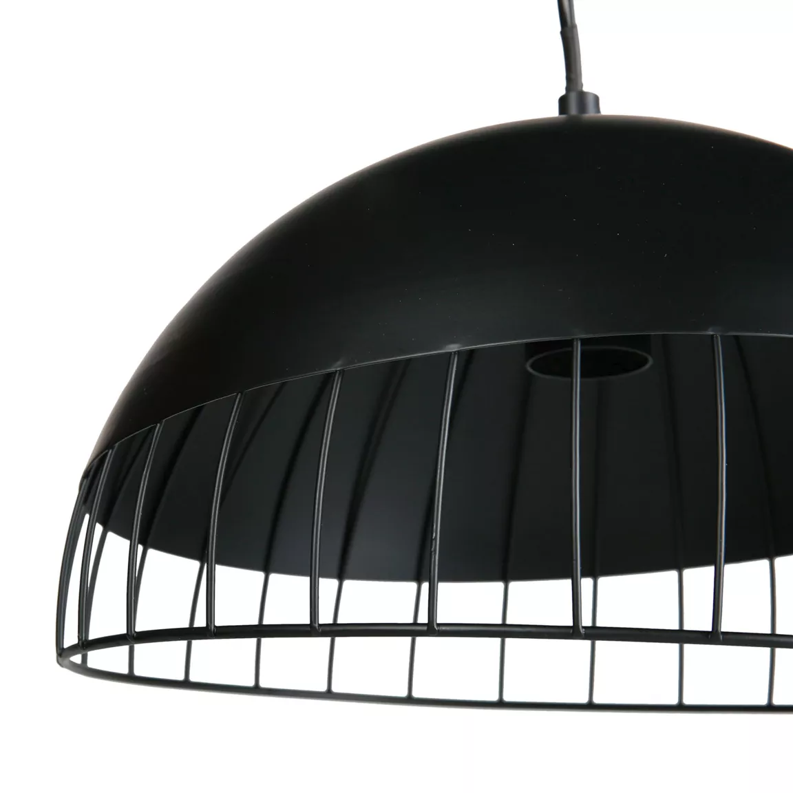 Suspension ronde métal (D29,5 cm) Colisée Noir