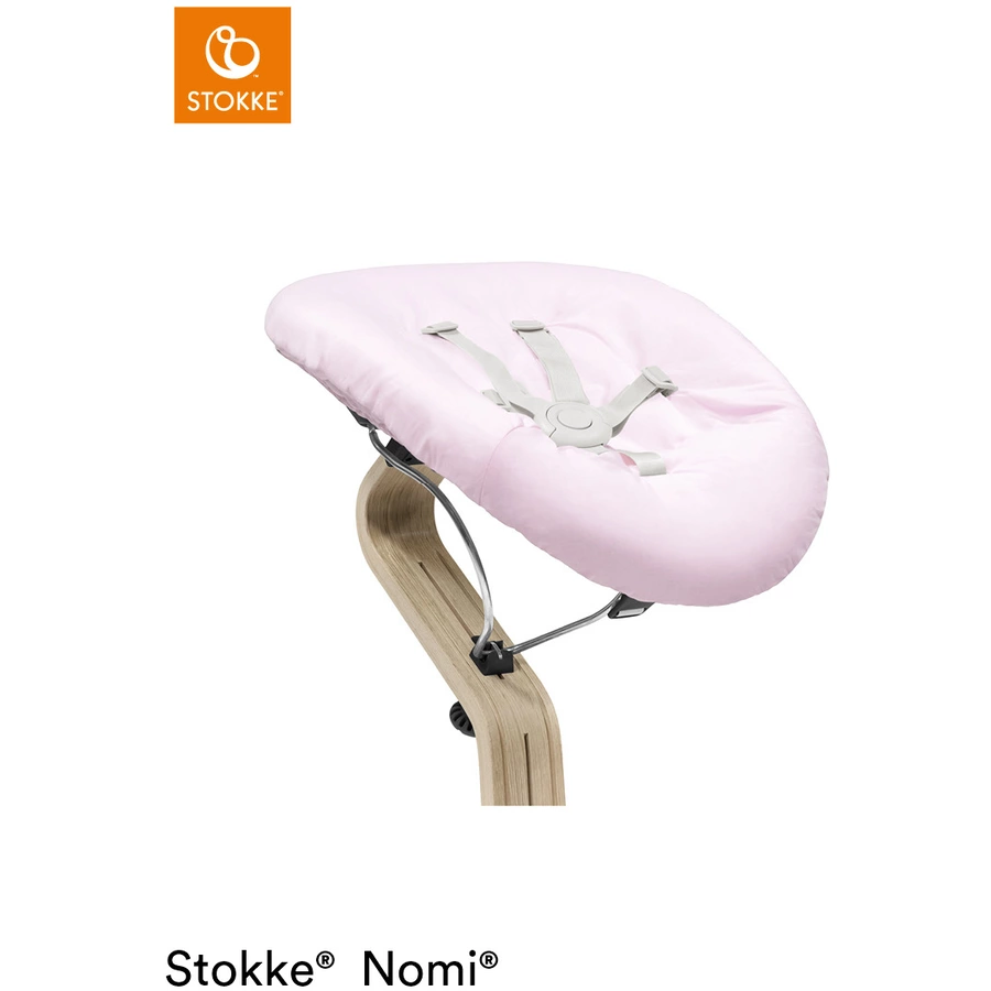 STOKKE® Nomi® Hochstuhl Buche schwarz + inkl. Newborn Set schwarz  grau pink