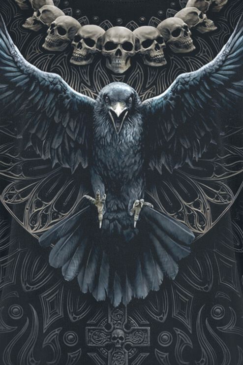 Raven Skull | Spiral T-Shirt Manches courtes