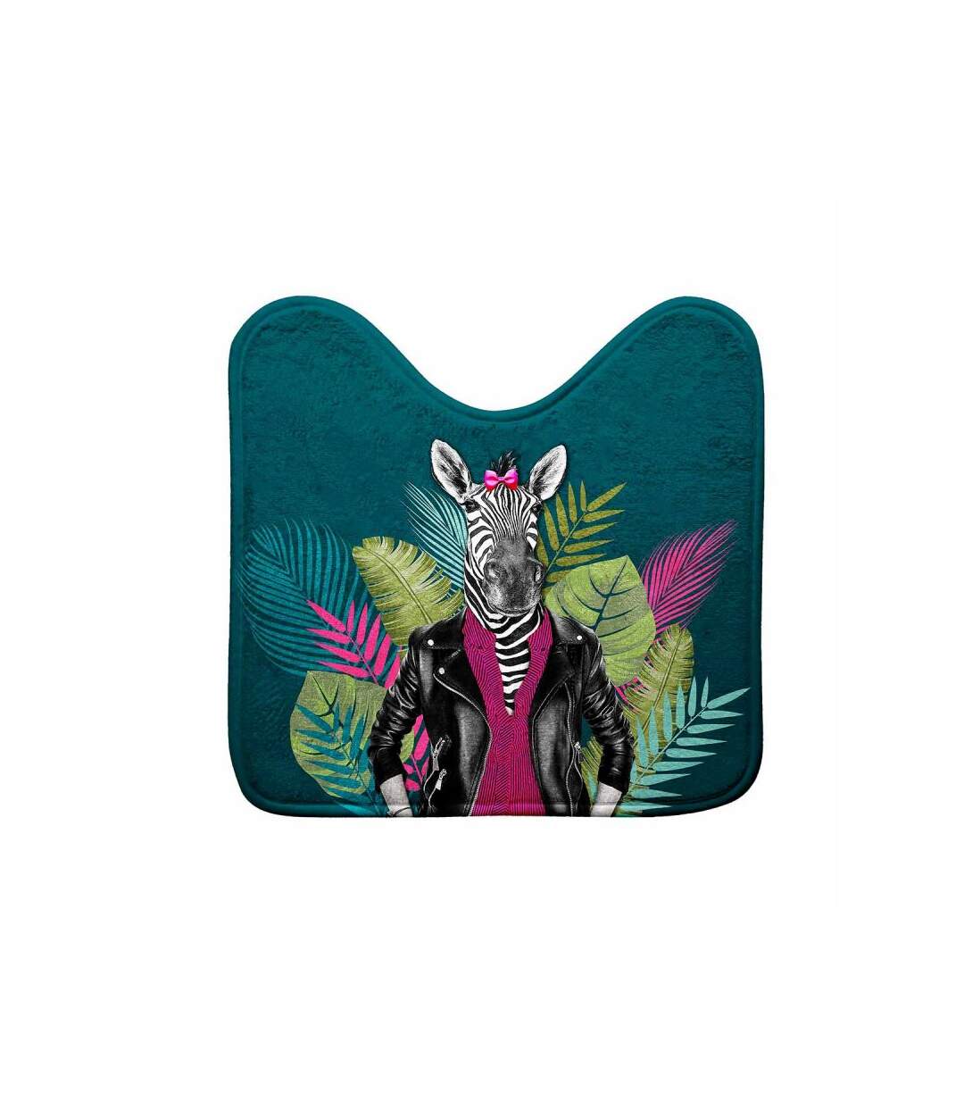Tapis Contour WC Imprimé Mary 45x45cm Vert