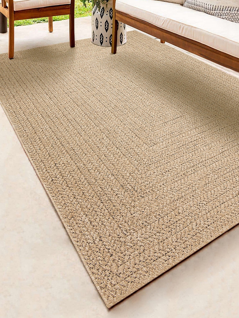 the carpet Outdoorteppich »Kansas« rechteckig 1 mm Höhe moderner robuster In und Outdoor Teppich Jute Look