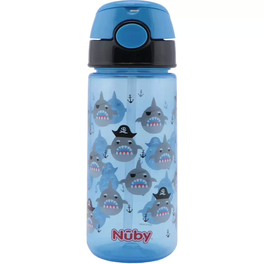 Nûby Trinkhalmbecher Active 540ml, blau