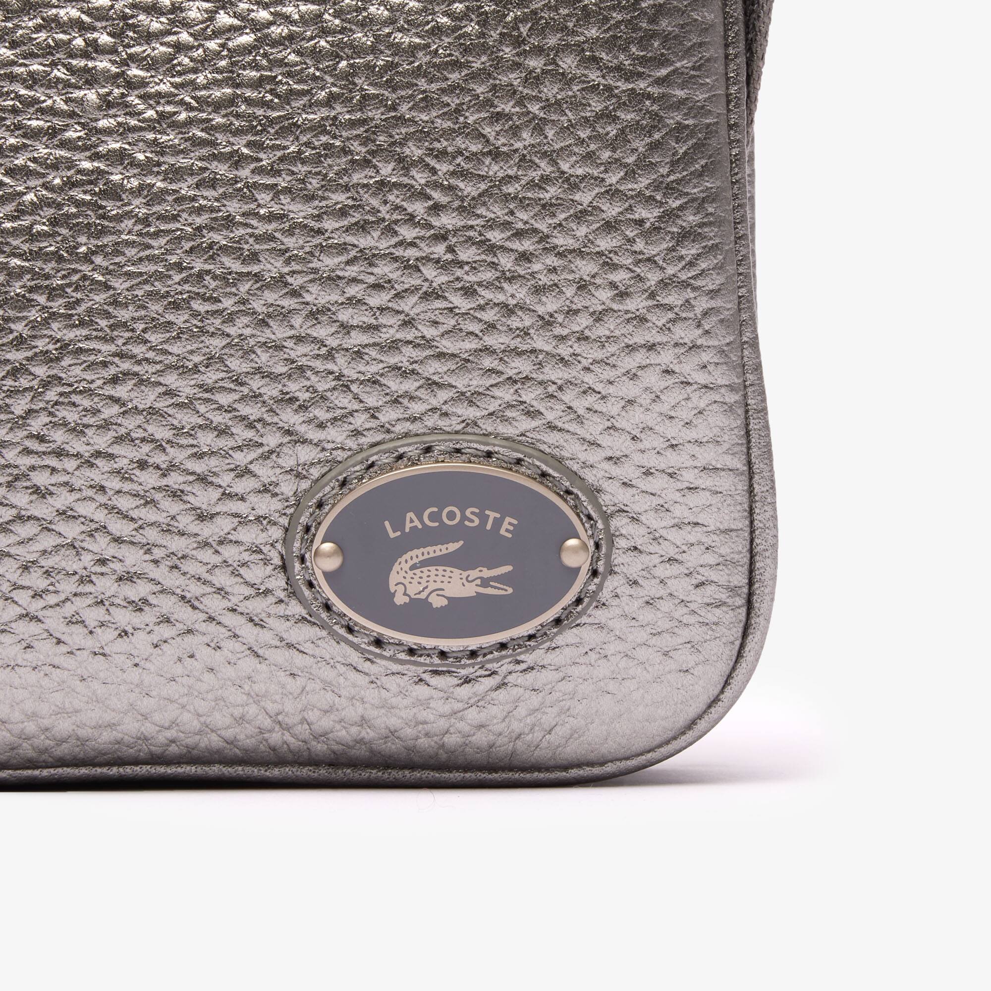 Origin Croc Handtasche aus Leder Crossbody Taschen - Grau - Lacoste - Damen