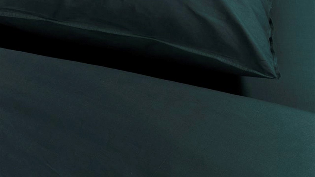 Dekbedovertrek Cotton Uni dark green