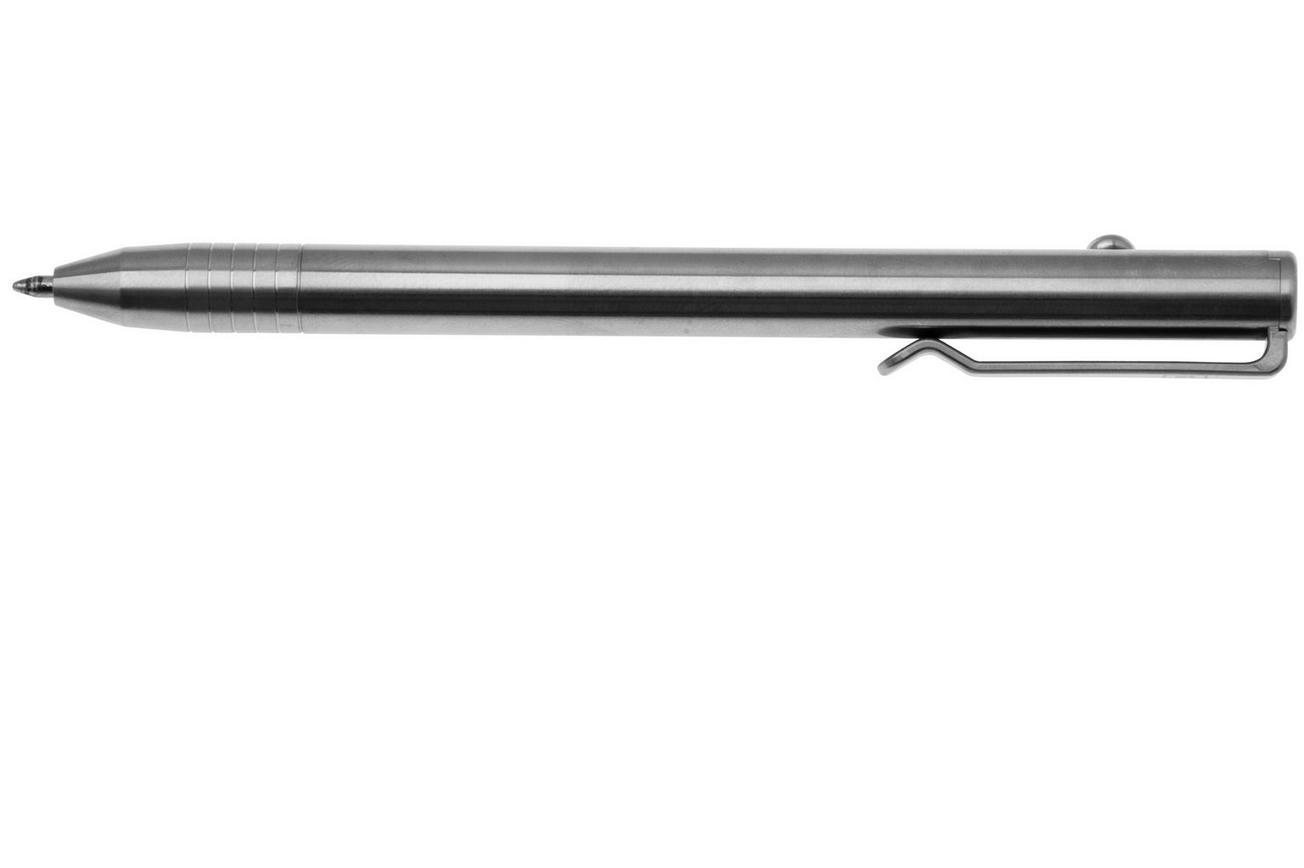 Big Idea Design Slim Bolt Action Pen SBA-RW Raw Titanium, everyday carry pen