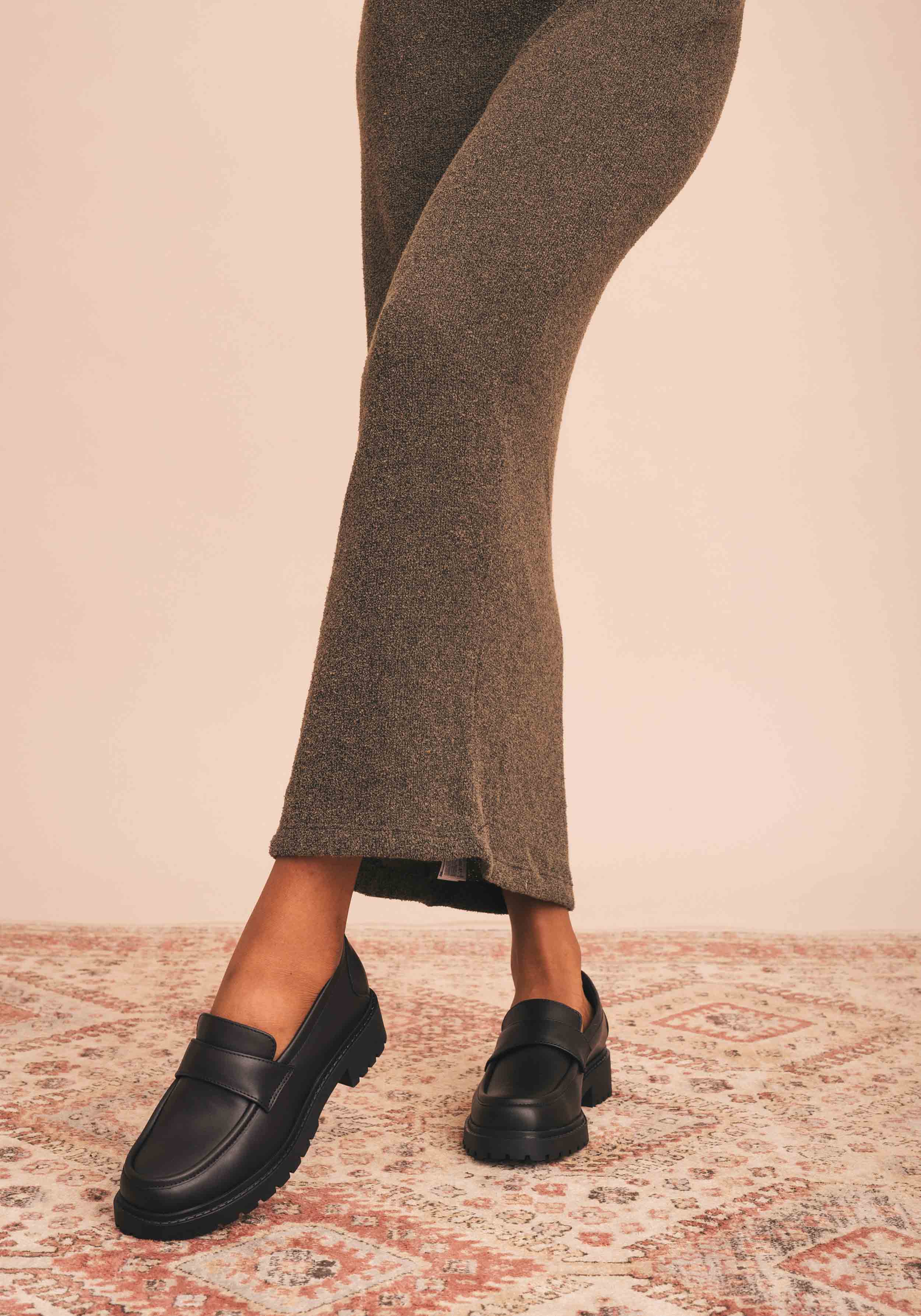 NAE Vegan Shoes Moccasin Alessia Black - vegan