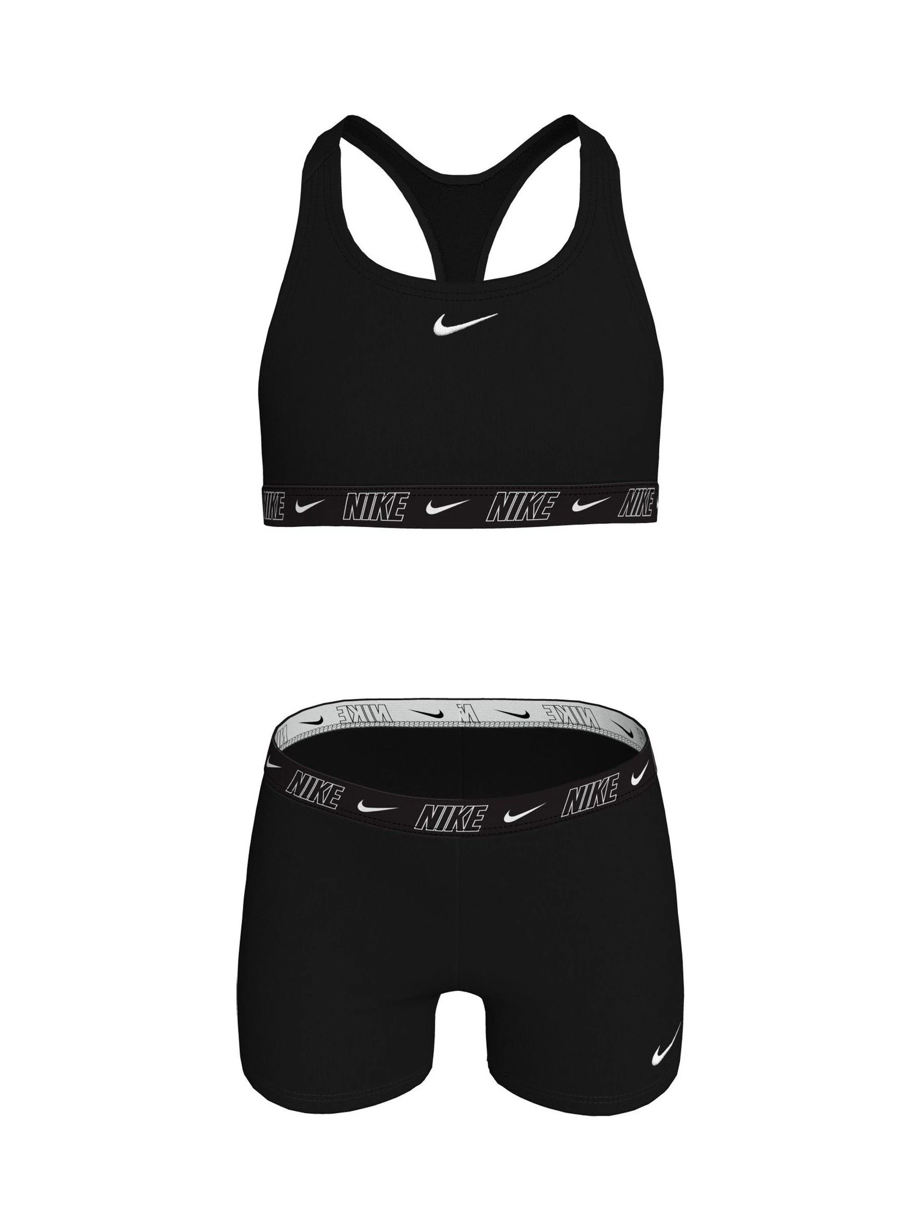 Zwart - Nike Bikini racerback short met logobies