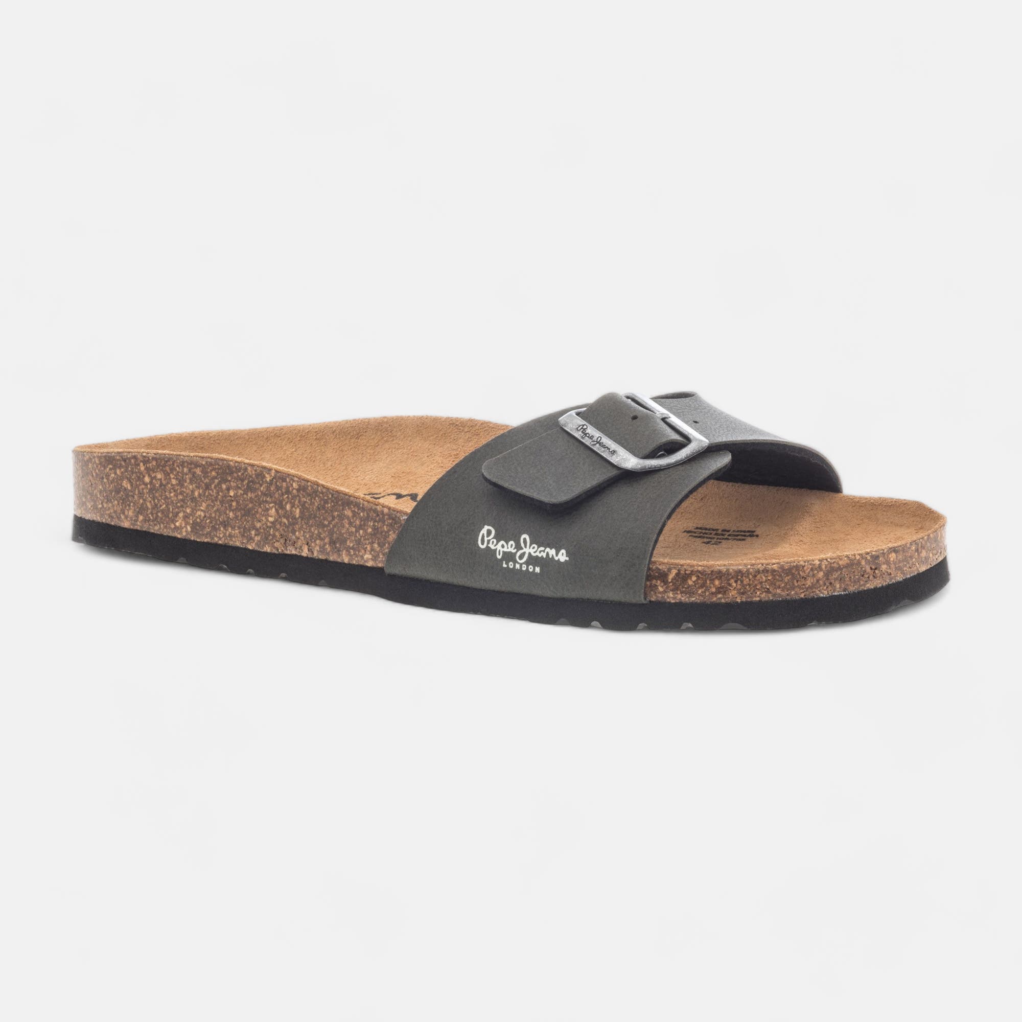 Mules semelle liège Homme kaki