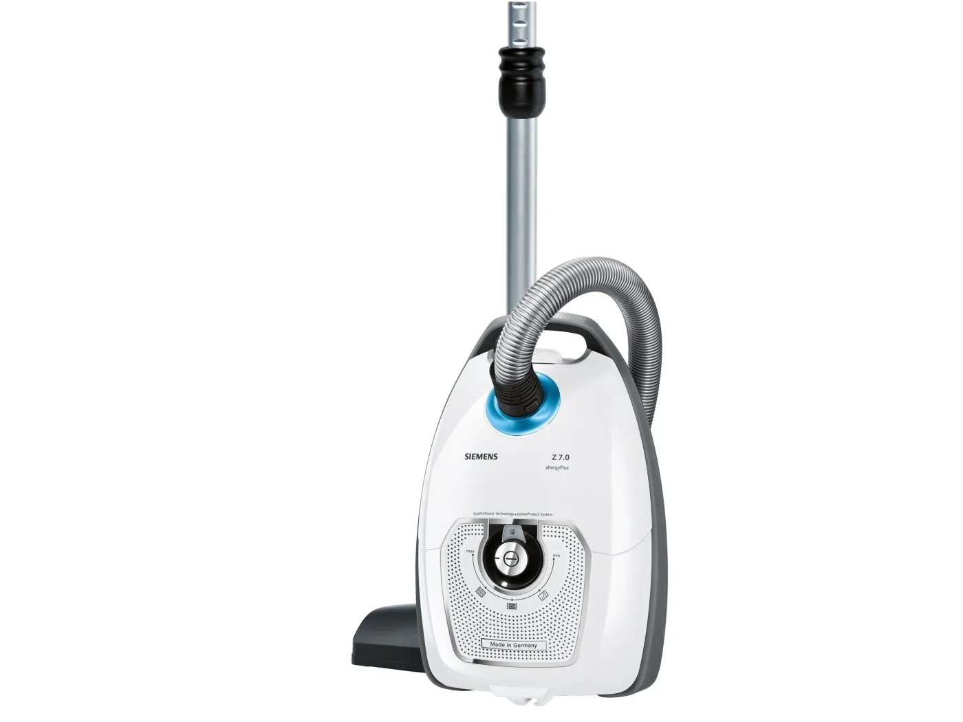 Siemens Z7.0 family allergyPlus VSZ7442S - Støvsuger - beholder - pose - hvid/sort