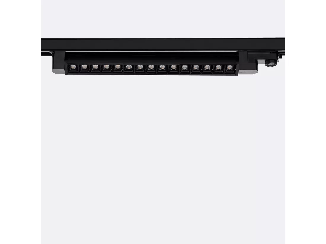 Spot Linéaire LED sur Rail Triphasé 15W UGR13 6000K Noir