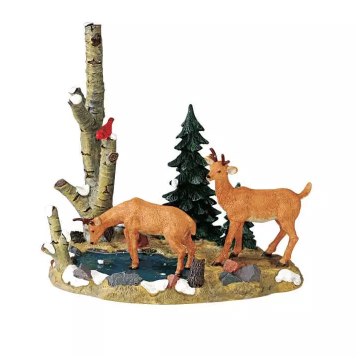Animaux Lemax Cerf au bord de l'eau