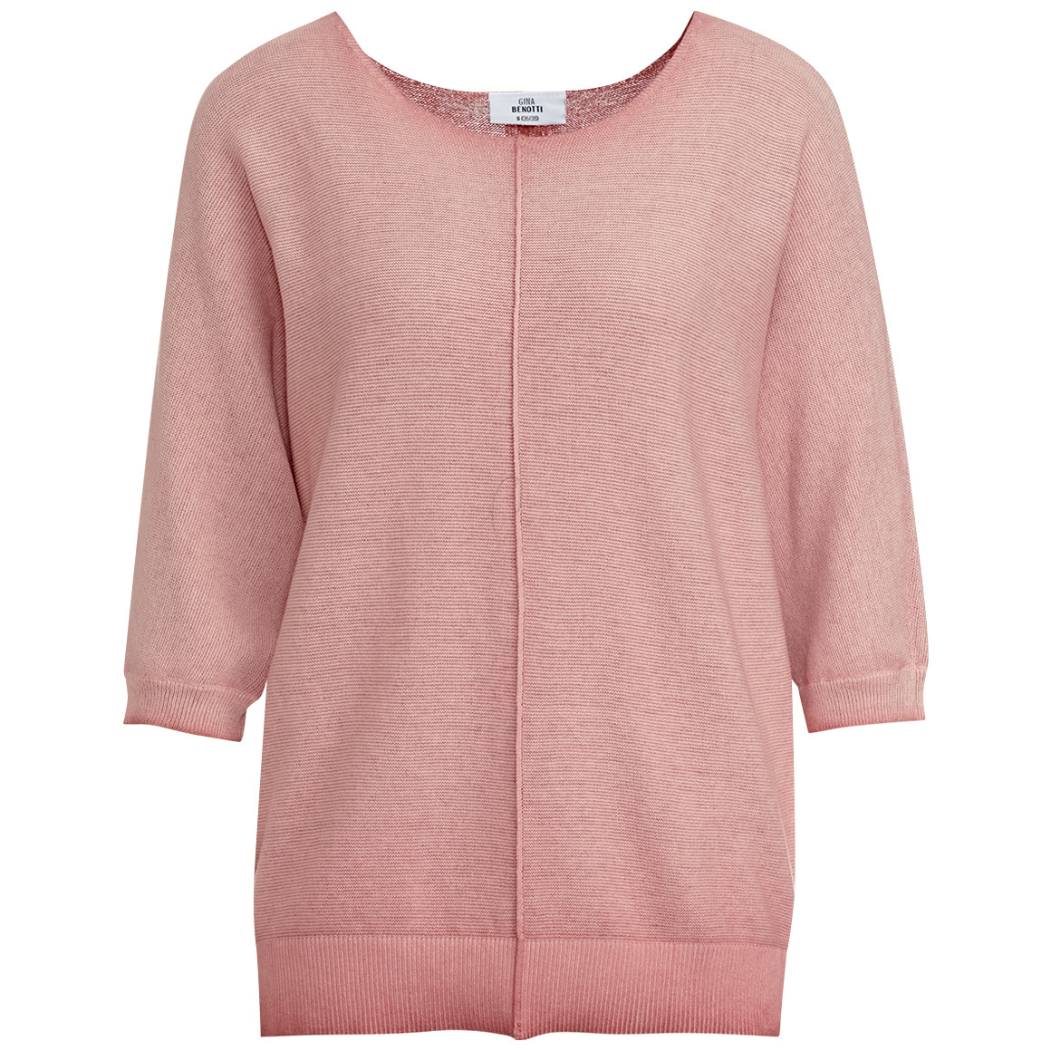 Gina Benotti Damen Strickpullover mit 3/4 Ärmeln rosa