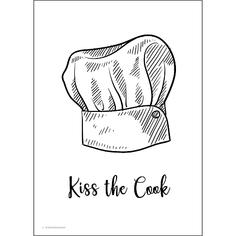 Kiss the cook - 30x40 cm