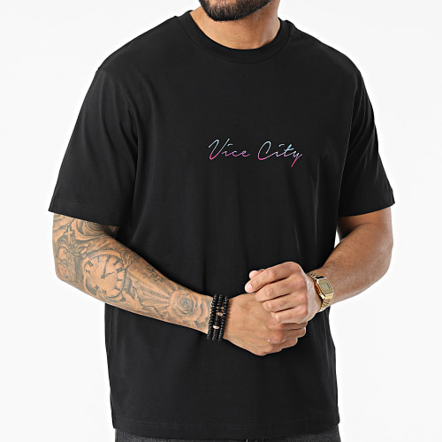 Tee Shirt Oversize Large Vice City Los Angeles Noir