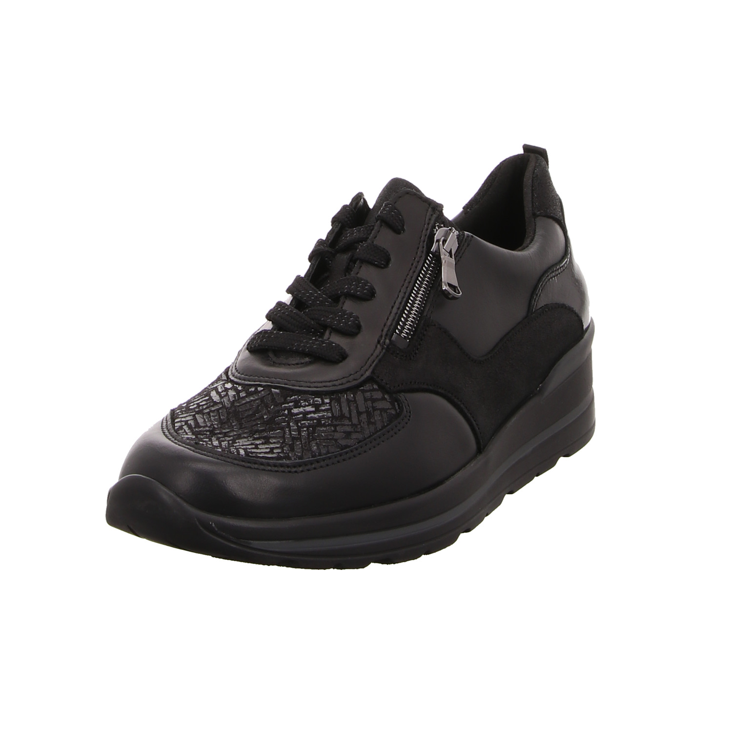 Waldläufer Schnürhalbschuh schwarz