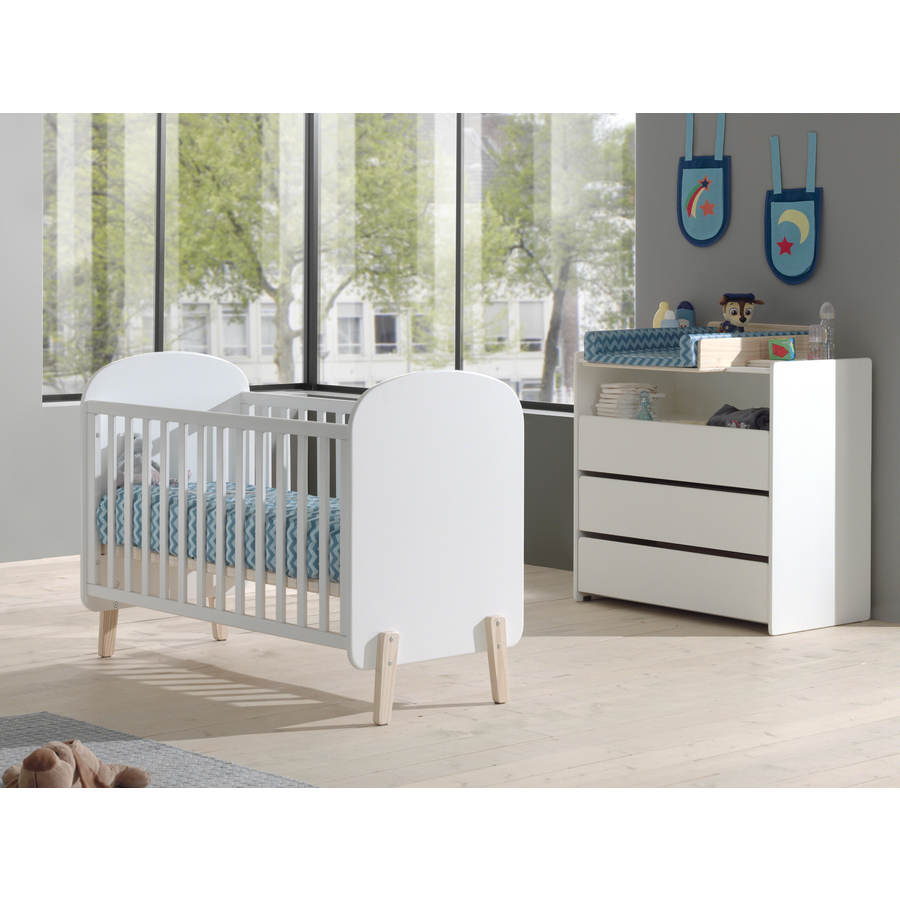 VIPACK Babyzimmer Kiddy 3-teilig weiß