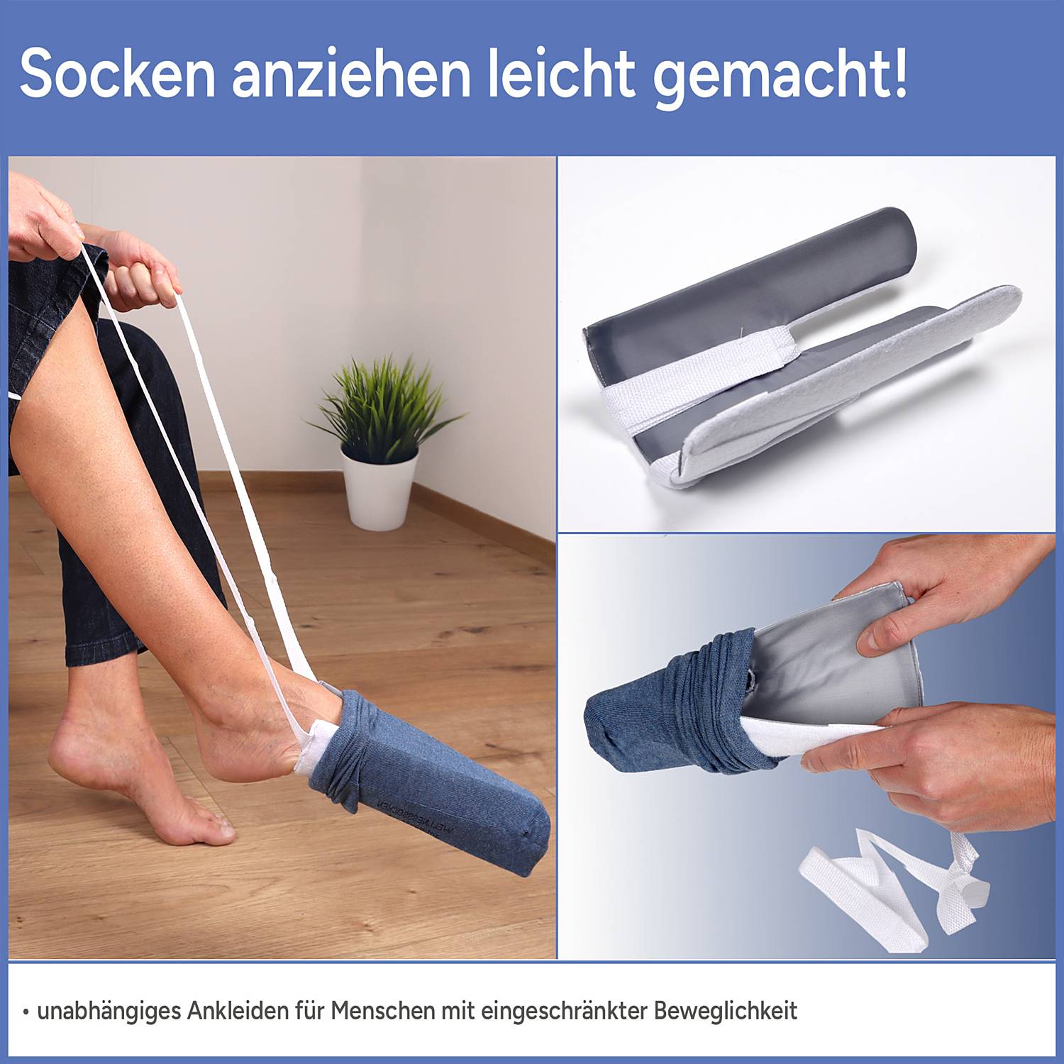 Anziehhilfe für Strümpfe