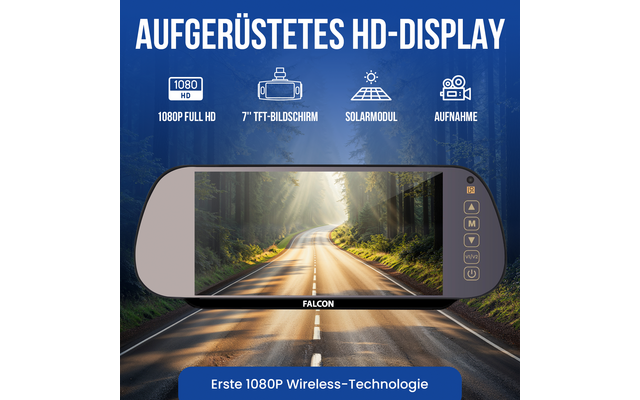 Falcon Magnetisches Drahtloses Kamerasystem 7 Zoll Monitor und 50 m Reichweite