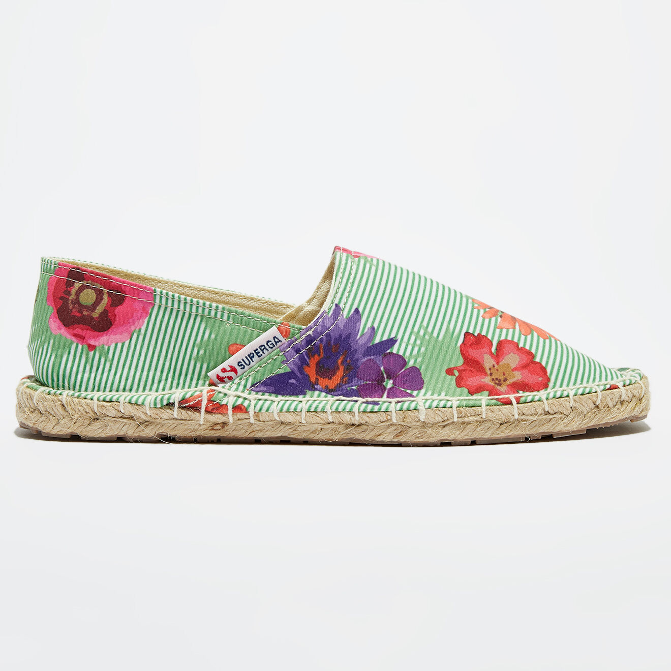 Superga Espadrilles fleuries vertes