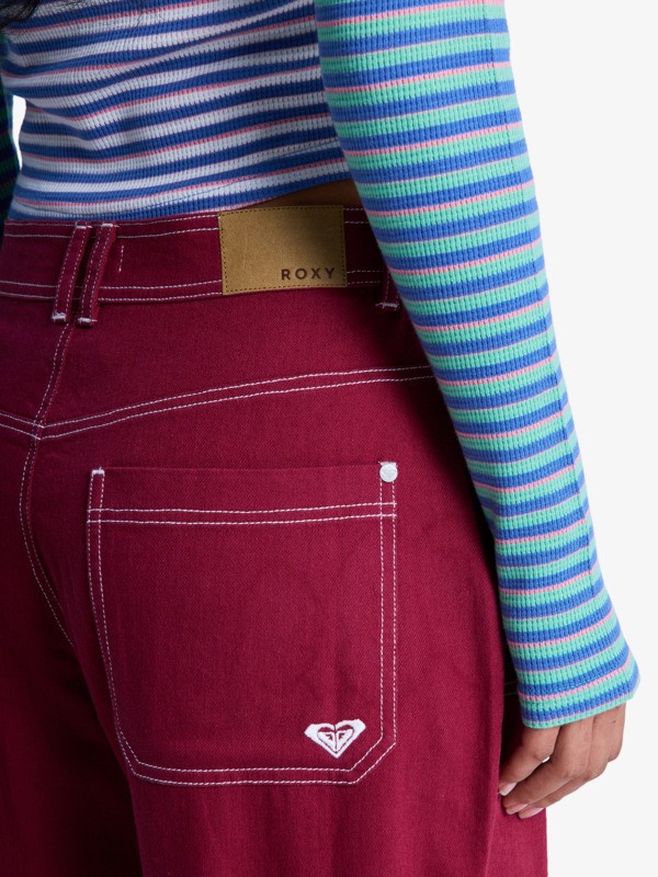 Howling Rails Pantalon baggy Rouge Femme