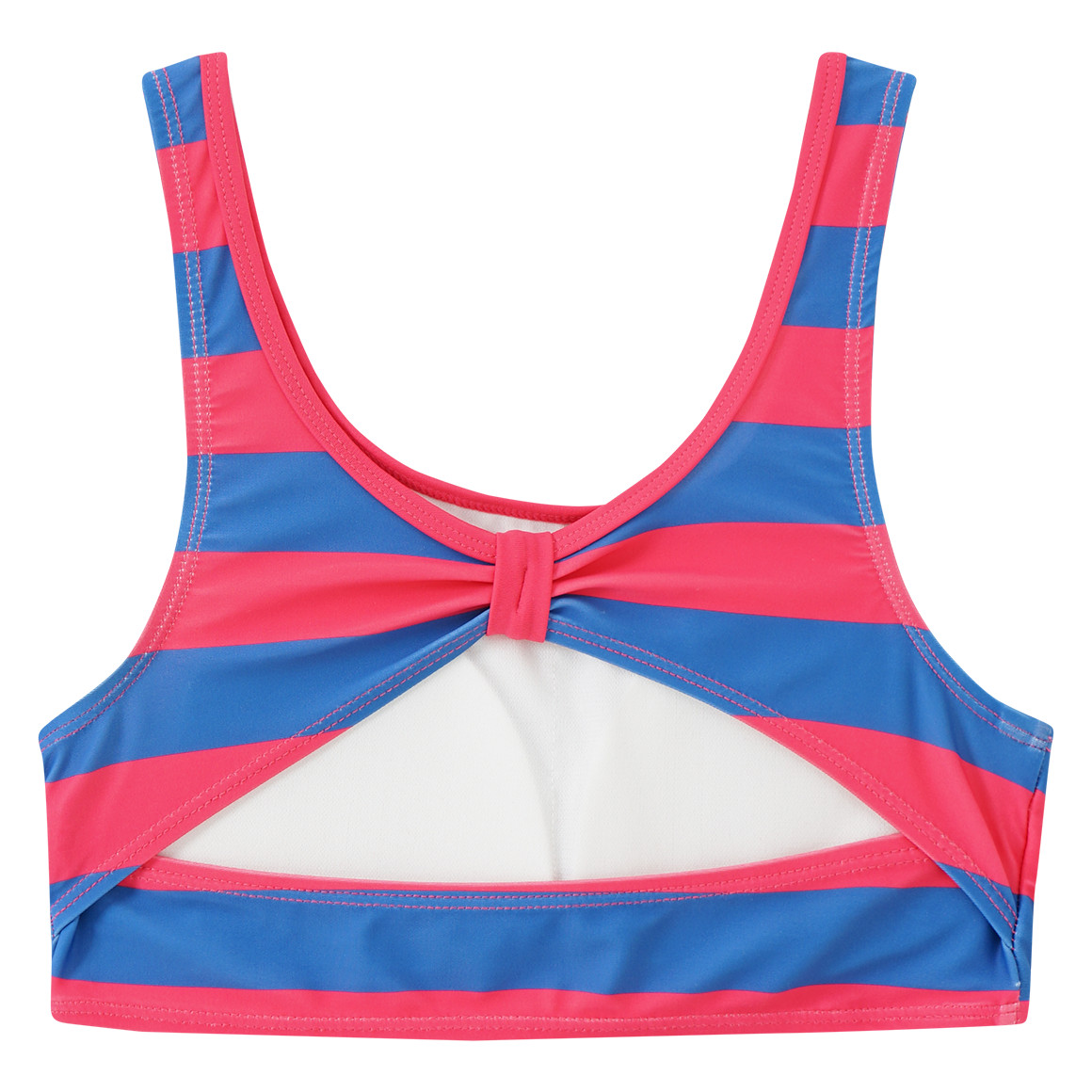 Famy Mädchen Bikini mit Streifen rot / blau
