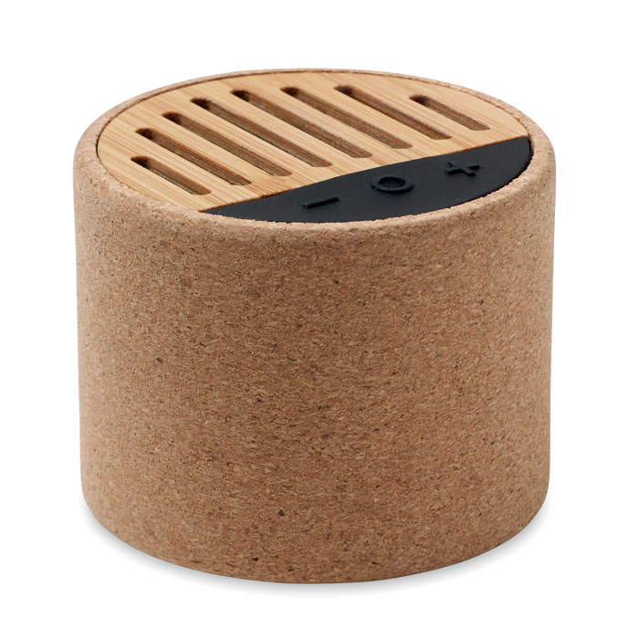 GiftRetail MO6819 - ROUND   Haut-parleur sans fil liège