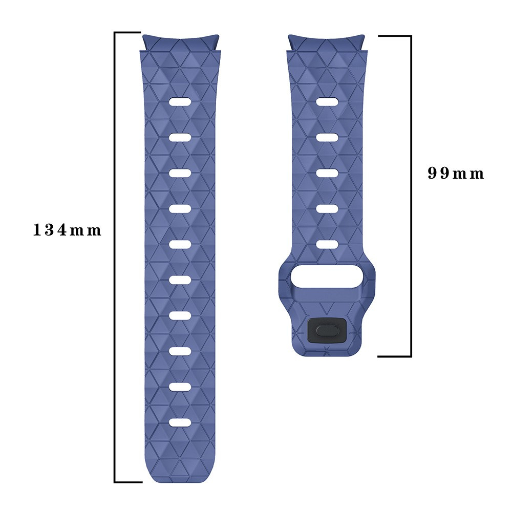 Samsung Galaxy Watch 5 (44mm) Silikon Armband mit Knopf Verschluss Mosaik Design (Gelenkumfang: 180-220mm) - Weiss