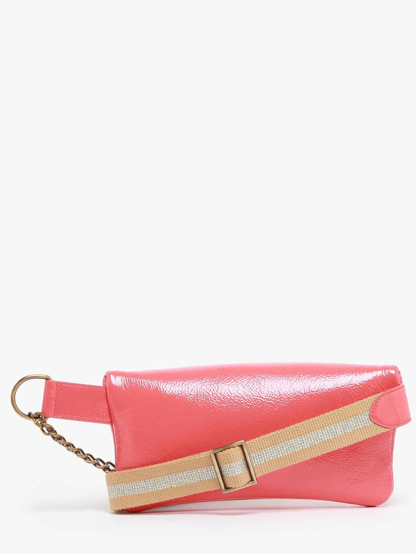 Sac ceinture Coachella cuir vernis froiss MARIE MARTENS