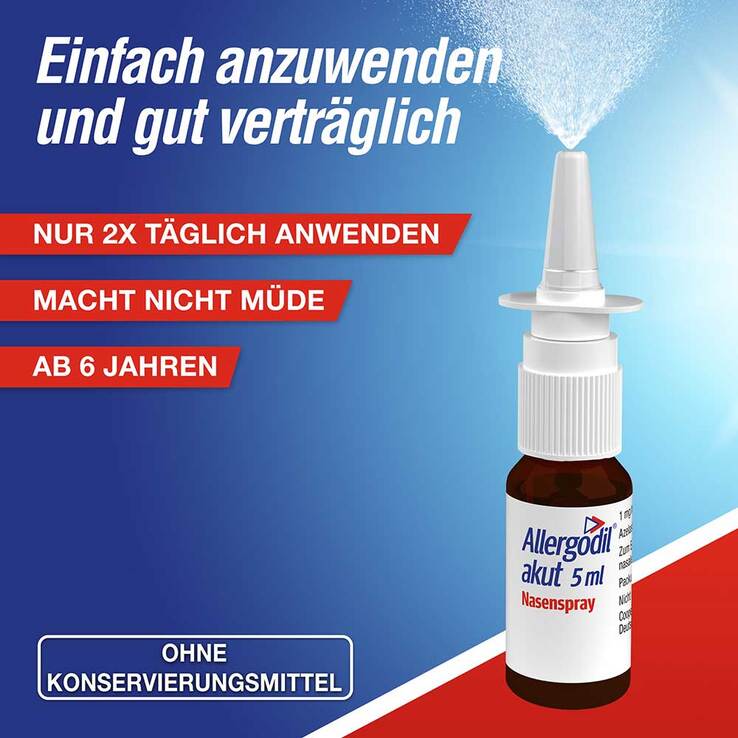 Allergodil akut Nasenspray mit Azelastin, 5 ml