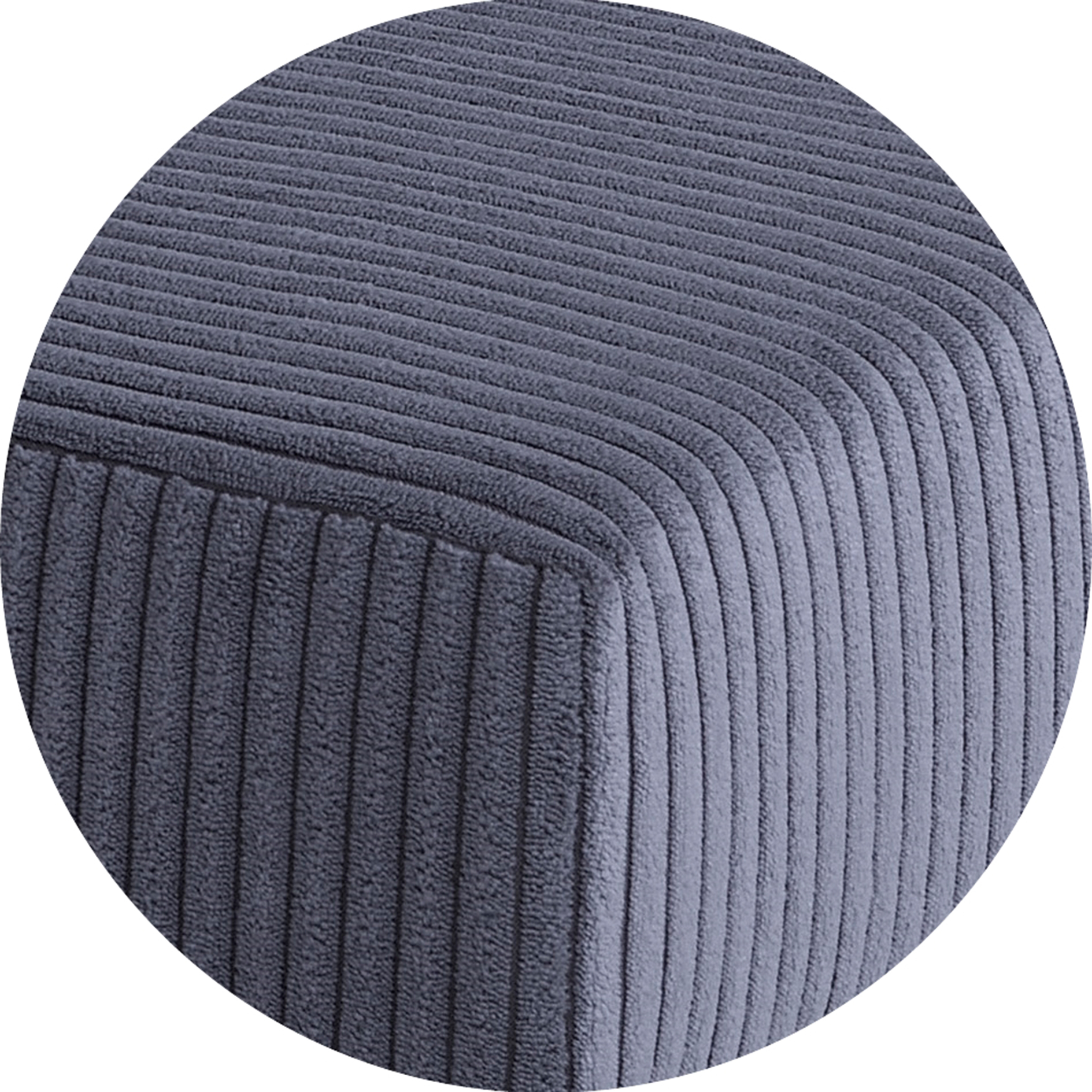 Cocktailsessel - dunkelgrau - Cord - 76 cm hoch