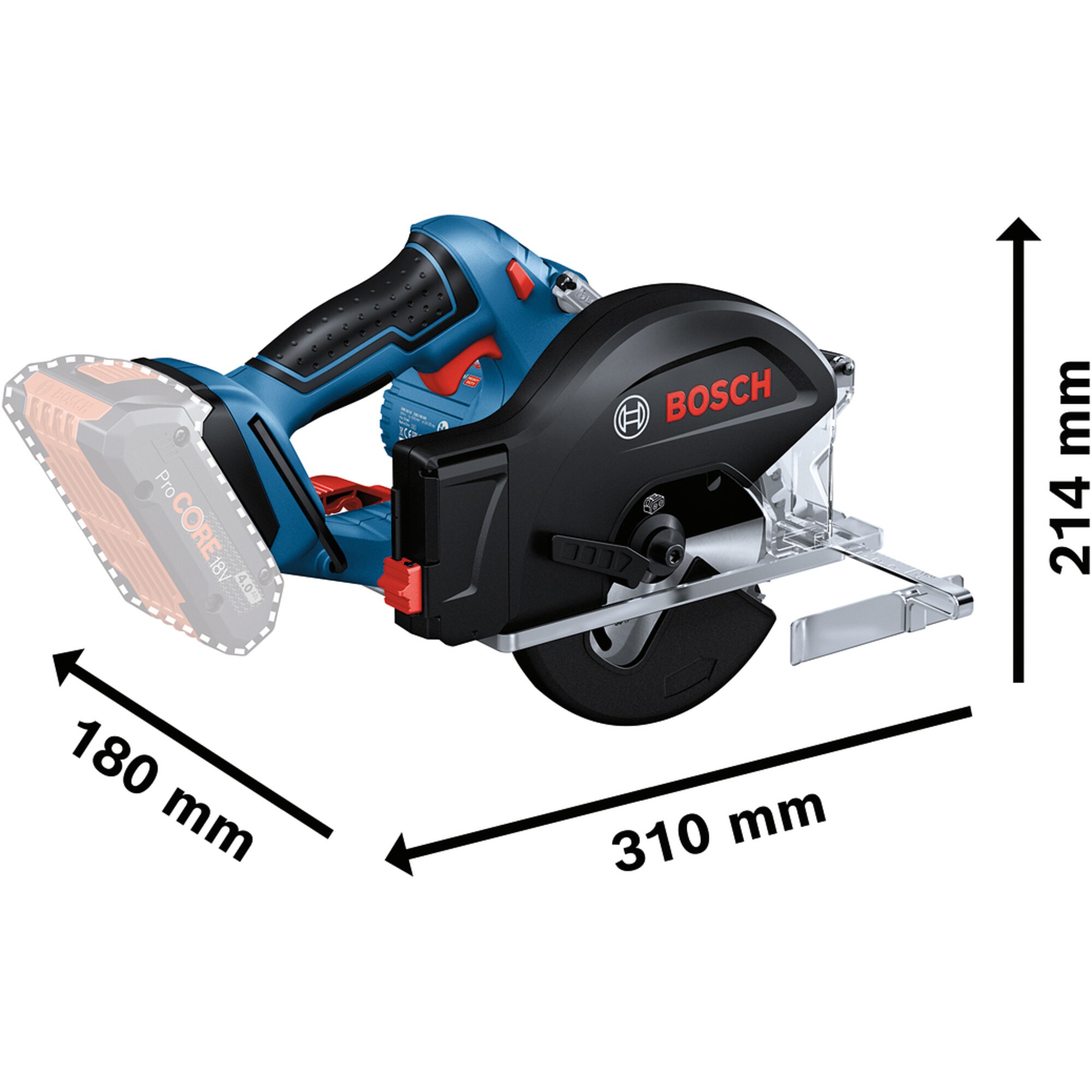 Bosch Handkreissäge Akku-Metallkreissäge GKM 18V-50 Professional solo