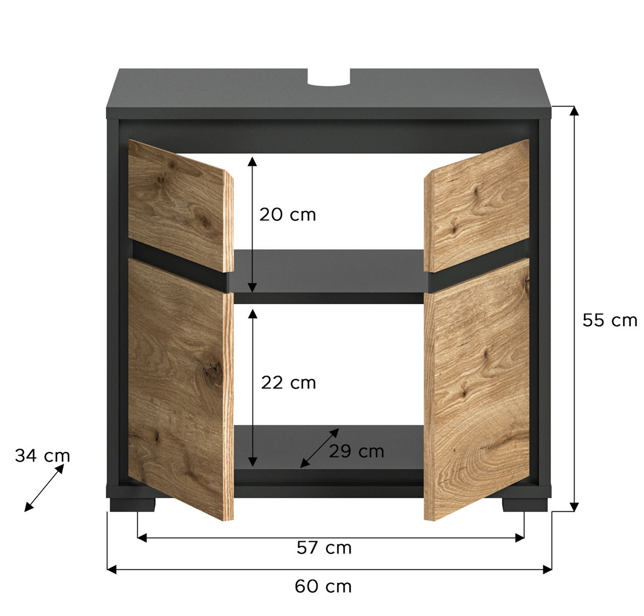 MID.YOU Waschtischschrank JARU