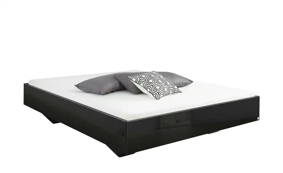Futonbett Phoenix Grau, Hochglanz 160 cm
