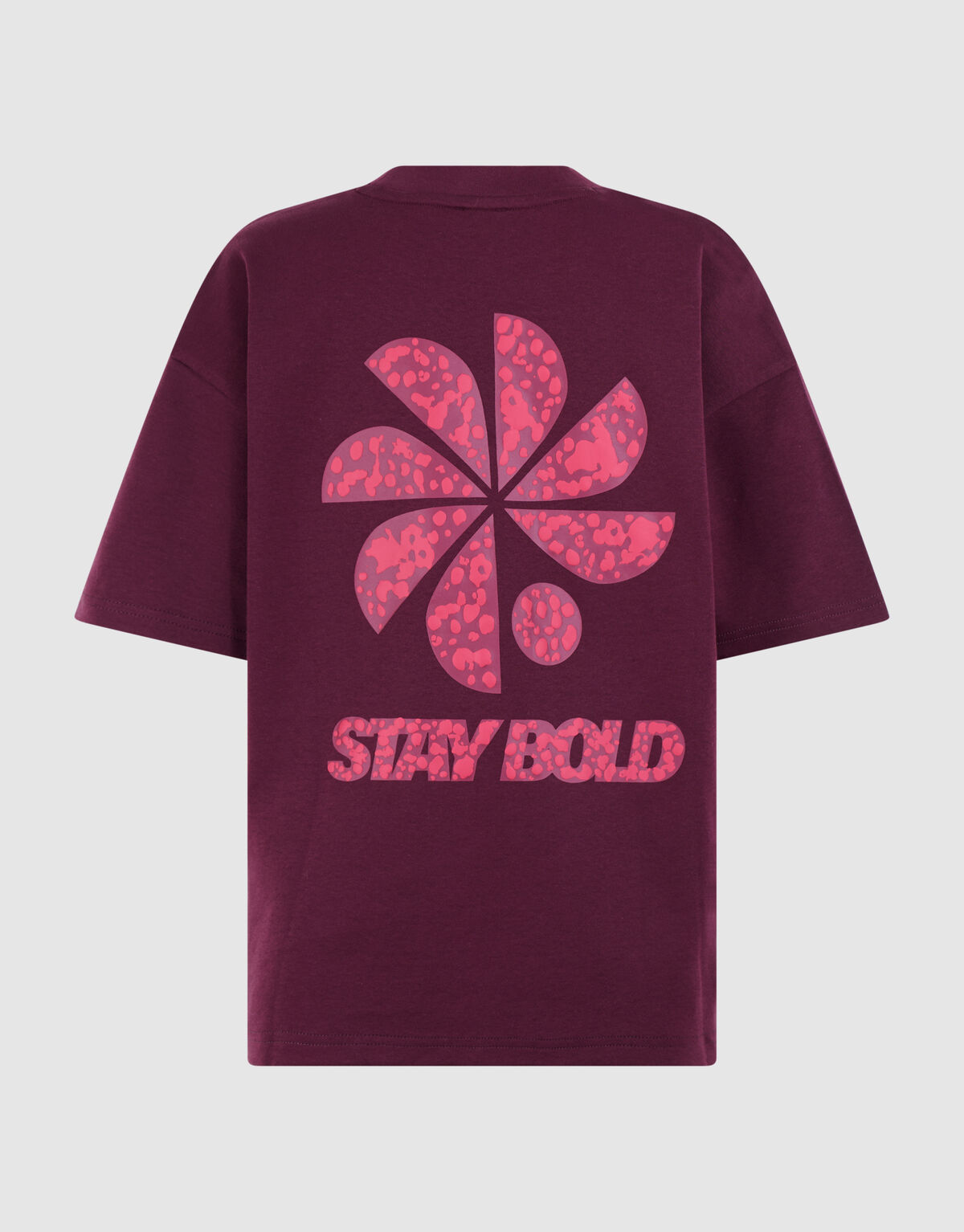 Stay Bold Artwork T-shirt Donkerrood