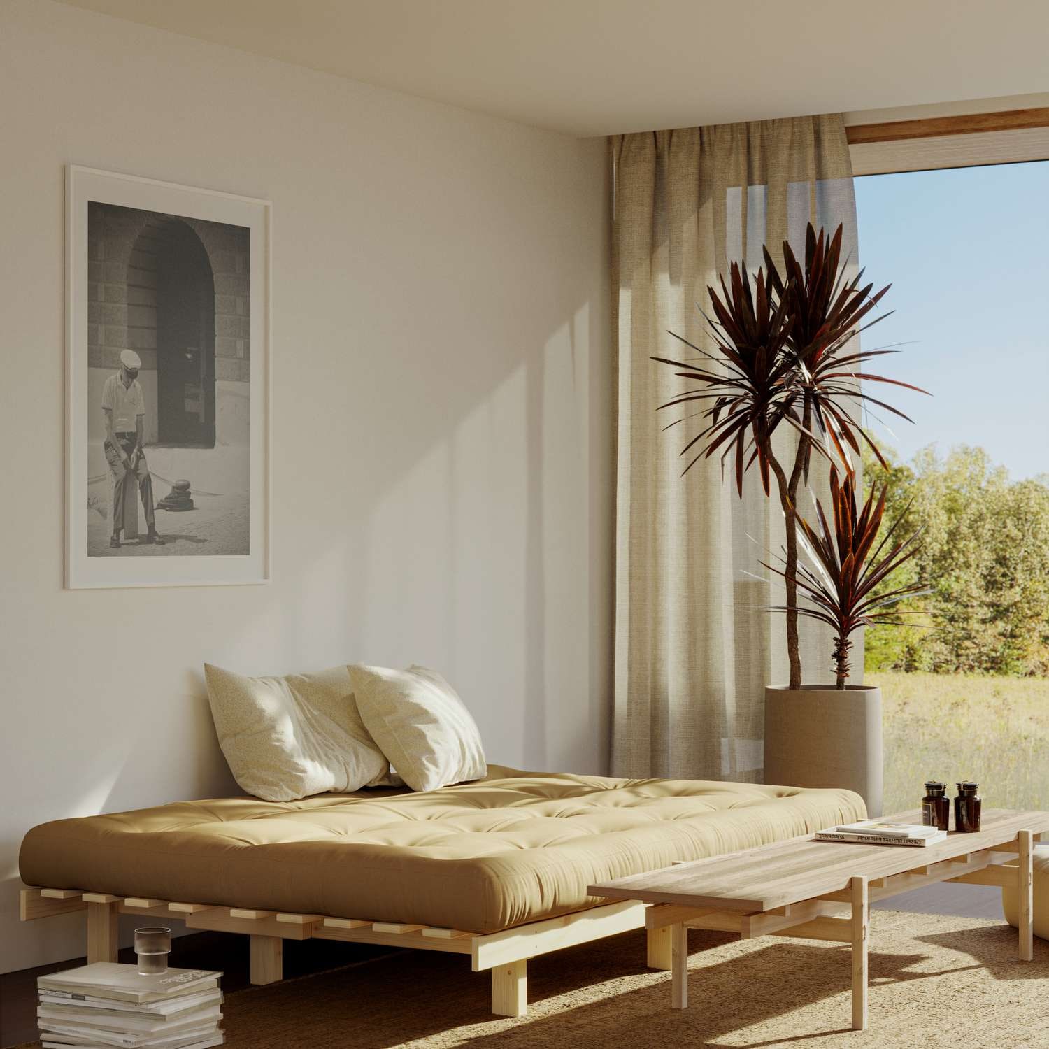 Karup Design Schlafsofa »Lean 200 Schlafsofa, Gästebett, Sofa mit Futonmatratze« Inkl. Futonmatratze, Liegefläche 130x200 cm, FSC® zertifizierte Kiefer