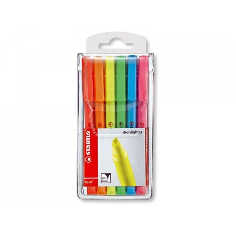 Stabilo Flash Textmarker, 6er-Set