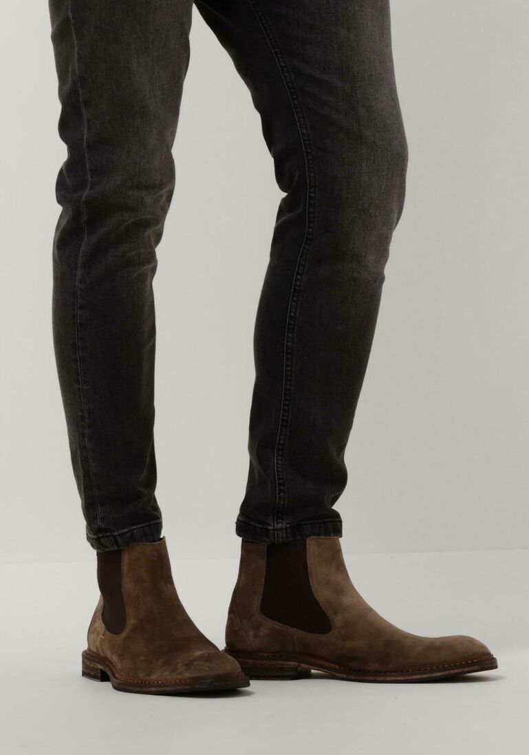 FLORIS VAN BOMMEL taupe floris van bommel chelsea boots sfm-60048